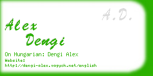 alex dengi business card